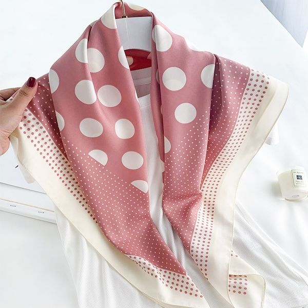 90*90cm spain fashion brand design scarf big small dot print silk scarves square handkerchief wrap neck snood luxury bag scarfs y201007, Blue;gray
90*90cm spain fashion brand design scarf big small dot print silk scarves square handkerchief wrap neck snood luxury bag scarfs y201007, Blue;gray