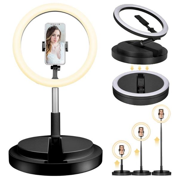 round base dimmable led ring lamp portable storage collapsible mobile phone selfie fill lamp for video live studio
round base dimmable led ring lamp portable storage collapsible mobile phone selfie fill lamp for video live studio