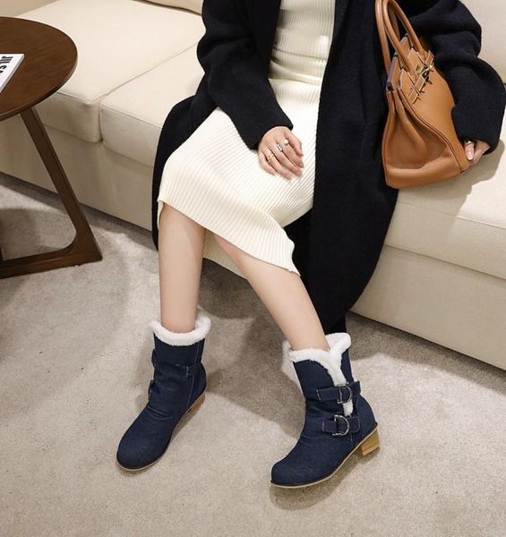 зима теплых пряжек дамы лодыжка пинетка новых женщины denim boots круглого toe med пятка комфортный твердый motorcycle boots повседневный bo, Black
зима теплых пряжек дамы лодыжка пинетка новых женщины denim boots круглого toe med пятка комфортный твердый motorcycle boots повседневный bo, Black