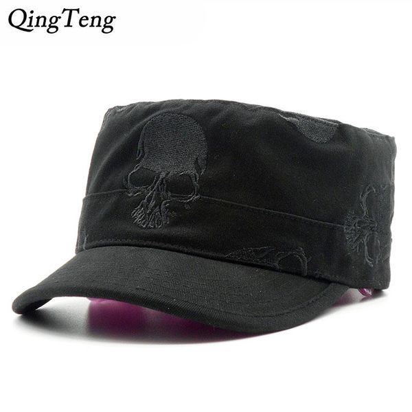 men vintage flat caps embroidery skull hats luxury casual women baseball hat cotton black army cap, Blue;gray
men vintage flat caps embroidery skull hats luxury casual women baseball hat cotton black army cap, Blue;gray