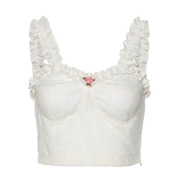 2021 new mode sweet female summer sleeveless with ear edge of wood and exposed bellybutton thin white shirt jh80
2021 new mode sweet female summer sleeveless with ear edge of wood and exposed bellybutton thin white shirt jh80