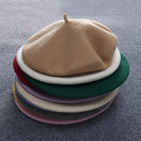 berets mism 2021 fashion women wool beret solid color female bonnet caps winter all matched warm walking hat cap 21 colors, Blue;gray
berets mism 2021 fashion women wool beret solid color female bonnet caps winter all matched warm walking hat cap 21 colors, Blue;gray