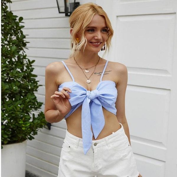 fashion straps tank women beach resort bow-tied striped vest summer casual chic crop tank, White
fashion straps tank women beach resort bow-tied striped vest summer casual chic crop tank, White