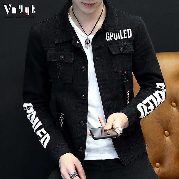 2021 the new denim social man clothes rivet attacked autumn fashion white hip hop male jacket torn cowboy hole 8qjt, Black;brown
2021 the new denim social man clothes rivet attacked autumn fashion white hip hop male jacket torn cowboy hole 8qjt, Black;brown
