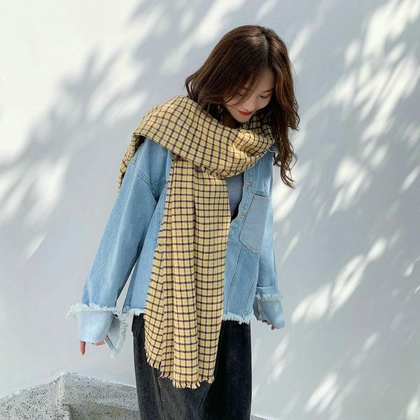 scarves women's scarf winter autumn, houndstooth lattice, warm and comfortable, cute girl, high-quality long for ladies, Blue;gray
scarves women's scarf winter autumn, houndstooth lattice, warm and comfortable, cute girl, high-quality long for ladies, Blue;gray
