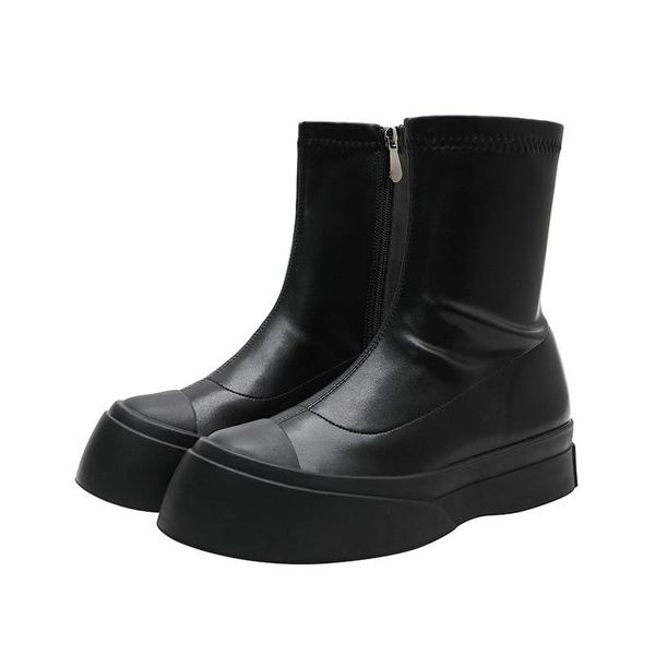 boots 2021 short women's round toe retro thick sole comfortable casual flat side zipper fashion platform shoes, Black
boots 2021 short women's round toe retro thick sole comfortable casual flat side zipper fashion platform shoes, Black