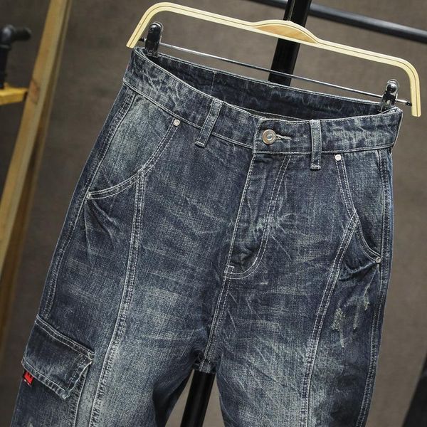 men's jeans autumn retro blue denim stretch jogger pants man fashion side pocket casual haren jean trousers plus size 42,206
men's jeans autumn retro blue denim stretch jogger pants man fashion side pocket casual haren jean trousers plus size 42,206