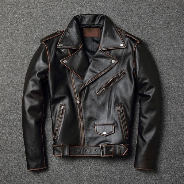 yrsales.classic motor biker genuine leather jacket.slim cowhide coat.fashion vintage leather clothing.plus size 201119, Black
yrsales.classic motor biker genuine leather jacket.slim cowhide coat.fashion vintage leather clothing.plus size 201119, Black