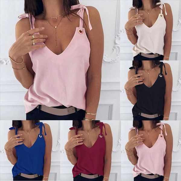 bow casual tank summer women solid color sleeveless v neck vest slim blouse ladies white ropa mujer verano 2021
bow casual tank summer women solid color sleeveless v neck vest slim blouse ladies white ropa mujer verano 2021