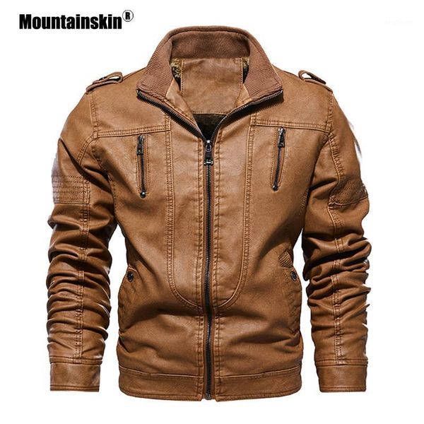 men's fur & faux mountainskin men's pu jackets zipper slim fits leather male casual solid turndown collar coat brand clothing sa75, Black
men's fur & faux mountainskin men's pu jackets zipper slim fits leather male casual solid turndown collar coat brand clothing sa75, Black