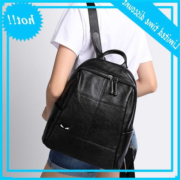 women's fashion korean personalized versatile large capacity anti theft leather backpack 
women's fashion korean personalized versatile large capacity anti theft leather backpack