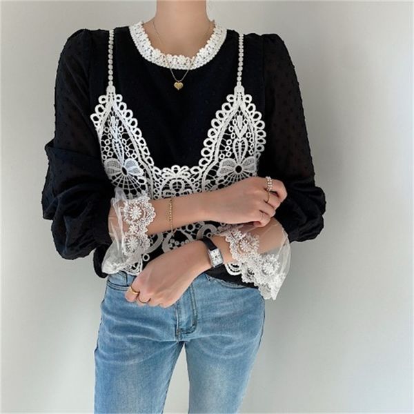 2021 new feminine french style chiffon cut-off shirt-neck rentals sharpen crochet puff sleeves female blouses fine spring kq0v, White
2021 new feminine french style chiffon cut-off shirt-neck rentals sharpen crochet puff sleeves female blouses fine spring kq0v, White