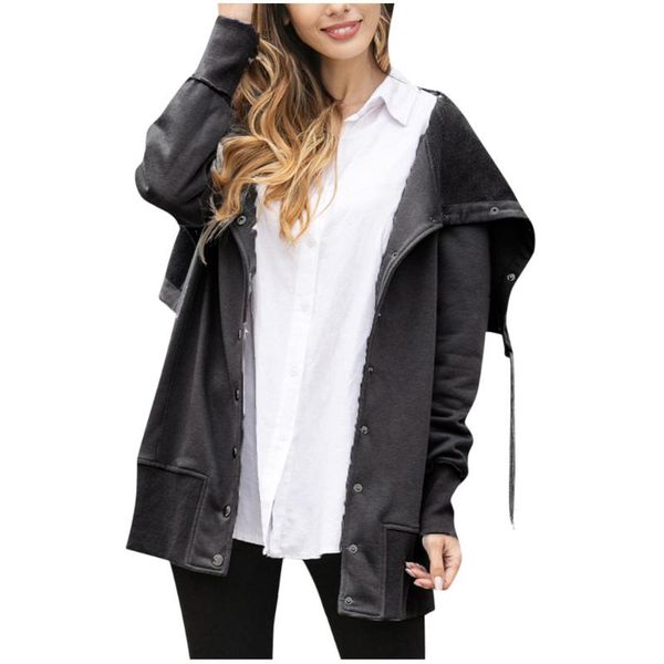 women's jackets product fashion women solid long sleeve hoodie coat button blouse sweatshirt style, Black;brown
women's jackets product fashion women solid long sleeve hoodie coat button blouse sweatshirt style, Black;brown