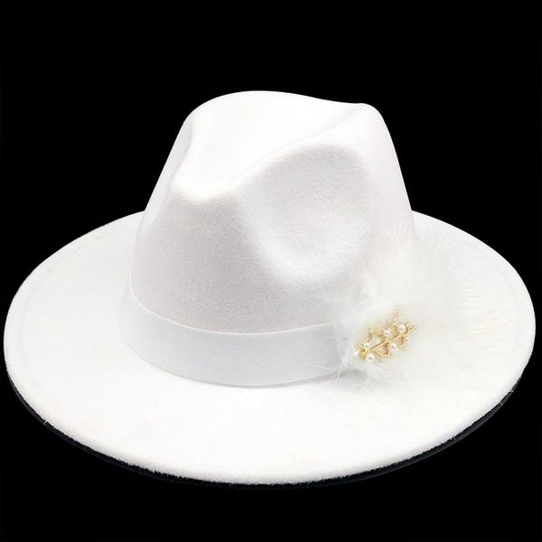 luxury white red patchwork felt jazz hat cap men women flat brim wool hat white feather fedora hats panama trilby vintage hat wmtqpc xhlove, Black;white
luxury white red patchwork felt jazz hat cap men women flat brim wool hat white feather fedora hats panama trilby vintage hat wmtqpc xhlove, Black;white