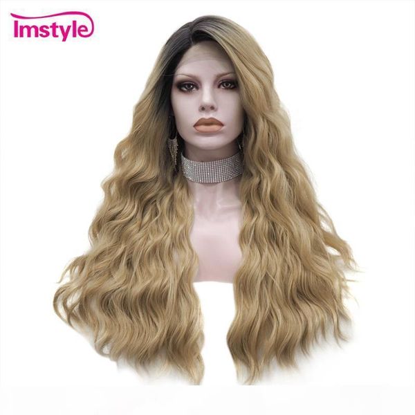 imstyle ombre blonde wigs for women long synthetic lace front wig natural wave dark root heat resistant fiber daily wig, Black
imstyle ombre blonde wigs for women long synthetic lace front wig natural wave dark root heat resistant fiber daily wig, Black