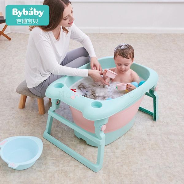 256 Children's Bath Bucket Folding Bath Baby Swimming Bucket Newborn Large Household Baby