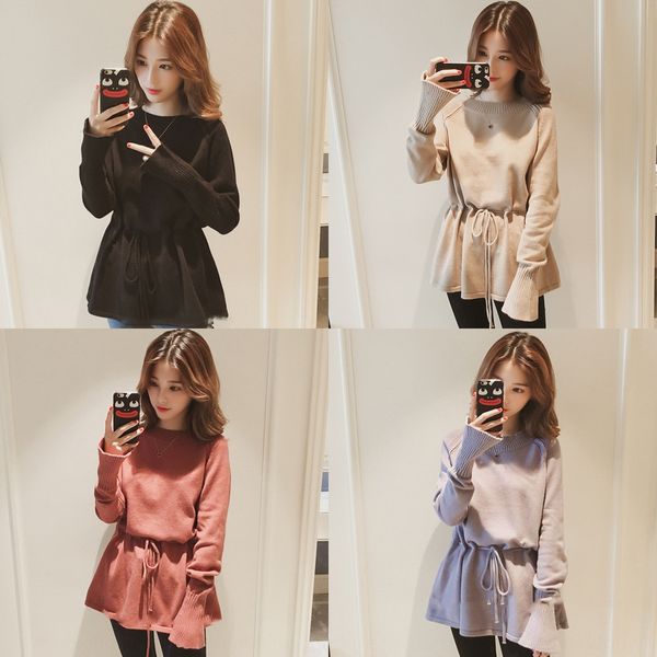 wear bottom in autumn bell bottoms trousers sweater and winter for women's slim middle and long waisted flared sleeve sweater for women, White;black
wear bottom in autumn bell bottoms trousers sweater and winter for women's slim middle and long waisted flared sleeve sweater for women, White;black