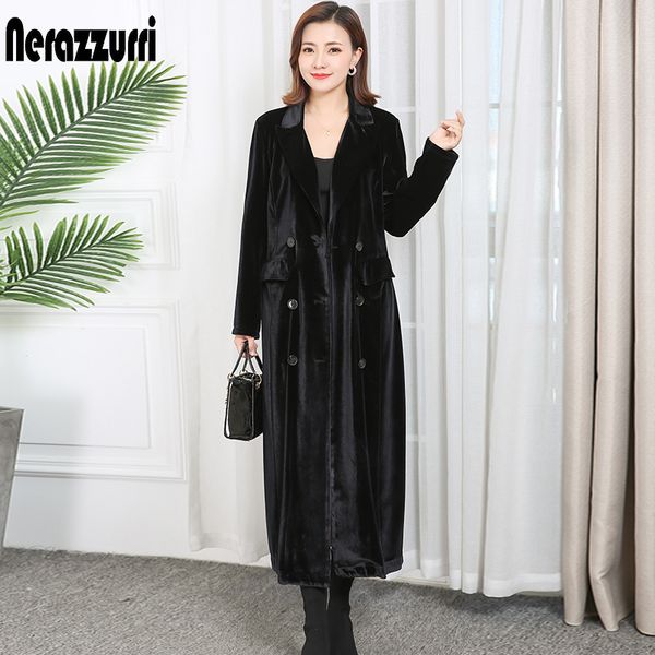 nerazzurri 2020 spring womens clothes double breasted peaked lapel long sleeve long velvet coat plus size maxi overcoat womenx1016, Black;brown
nerazzurri 2020 spring womens clothes double breasted peaked lapel long sleeve long velvet coat plus size maxi overcoat womenx1016, Black;brown