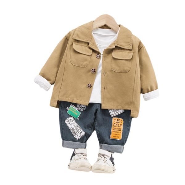jackets baby & children's clothes boy fall clothes, long sleeve t-shirt + button down jacket denim pants 2pcs outfits set, Blue;gray
jackets baby & children's clothes boy fall clothes, long sleeve t-shirt + button down jacket denim pants 2pcs outfits set, Blue;gray