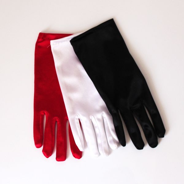 new fashion 1 pair women wrist length black white red short satin stretch gloves for ladies girls hand guantes
new fashion 1 pair women wrist length black white red short satin stretch gloves for ladies girls hand guantes