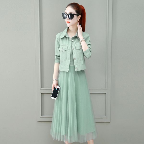 icbz4 осенью 2019 новые корейские марлей женщин талии мода джинсовой куртки с двумя частями юбки платья платья высокой ybfzw, Black;gray 
icbz4 осенью 2019 новые корейские марлей женщин талии мода джинсовой куртки с двумя частями юбки платья платья высокой ybfzw, Black;gray