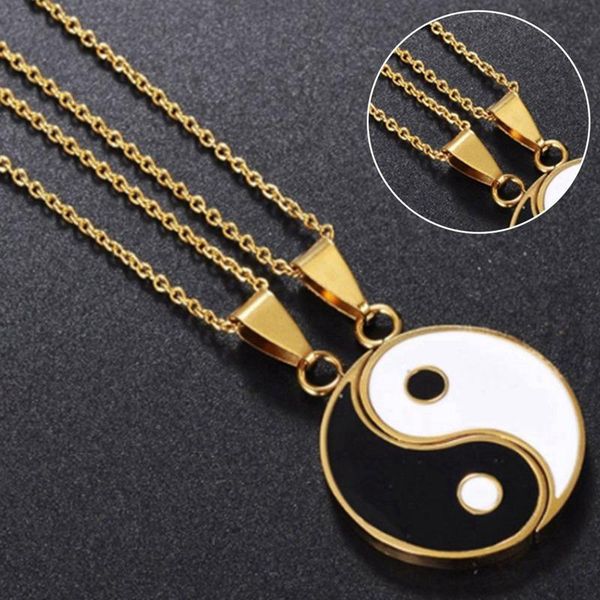 classic chinese yin yang fish gossip pendant necklace white black stainless steel pendant round, Silver
classic chinese yin yang fish gossip pendant necklace white black stainless steel pendant round, Silver