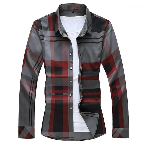 autumn and winter men's long-sleeved plaid shirt business casual men's clothing exclusive design plus size 1, White;black
autumn and winter men's long-sleeved plaid shirt business casual men's clothing exclusive design plus size 1, White;black