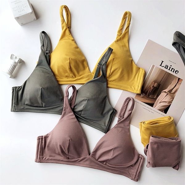 wriufred simple comfortable cotton wire underwear women triangle cup push up bralette set sleepwear seamless bra sets y200708, Red;black
wriufred simple comfortable cotton wire underwear women triangle cup push up bralette set sleepwear seamless bra sets y200708, Red;black