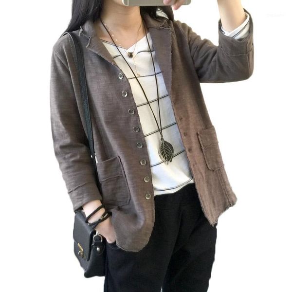 2020 new spring autumn shirt coat vintage suit jacket women oversized cotton and linen lapel seven sleeve casual blazer pp0021, White;black
2020 new spring autumn shirt coat vintage suit jacket women oversized cotton and linen lapel seven sleeve casual blazer pp0021, White;black