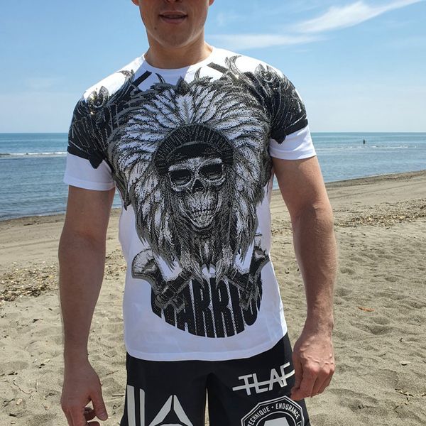 t-shirt round neck ss skull and feather men's 100% cotton short-sleeved white red camiseta masculina pp|4192025671 69pv, White;black
t-shirt round neck ss skull and feather men's 100% cotton short-sleeved white red camiseta masculina pp|4192025671 69pv, White;black