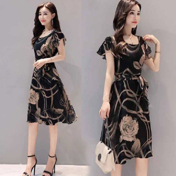 a new summer styletrendy and slim opdress medium length high waist short sleeve round neck dress for children ebkek, Black;gray
a new summer styletrendy and slim opdress medium length high waist short sleeve round neck dress for children ebkek, Black;gray