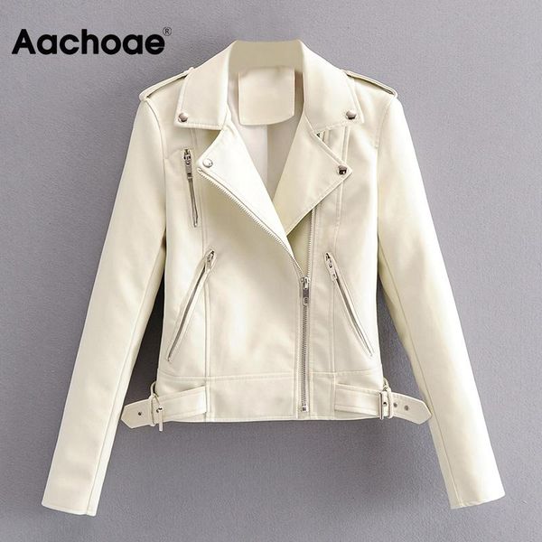 aachoae women long sleeve jacket coat solid faux leather zipper motorcyle jackets turn down collar streetwear female 2020, Black
aachoae women long sleeve jacket coat solid faux leather zipper motorcyle jackets turn down collar streetwear female 2020, Black