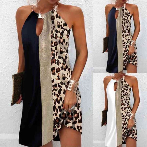 leopard print patchwork women dress soft sleeveless backless vintage metal halter mini dress streetwear party dresses, Black;gray
leopard print patchwork women dress soft sleeveless backless vintage metal halter mini dress streetwear party dresses, Black;gray