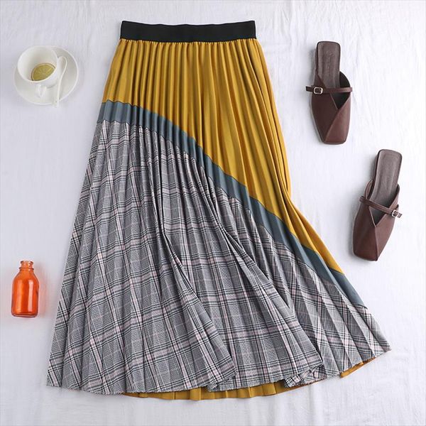 2020 autumn winter new arrival mid length plaid skirt vintage womens pleated skirt korean version ing, Black
2020 autumn winter new arrival mid length plaid skirt vintage womens pleated skirt korean version ing, Black