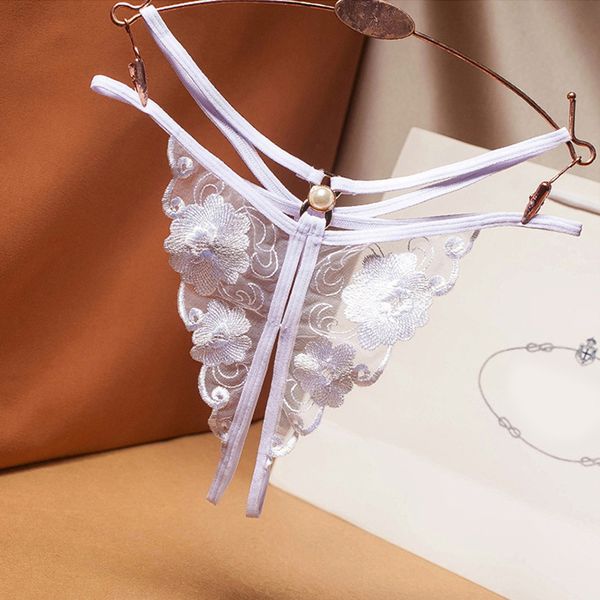 2021 beaded embroidered hollow transparent mesh slit thong temptation low waist ladies panties g-string, Black;white
2021 beaded embroidered hollow transparent mesh slit thong temptation low waist ladies panties g-string, Black;white