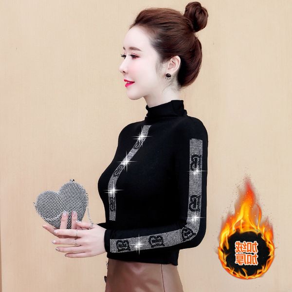 autumn and winter wear long sleeve high collar drill warm bottoming 2019 warm t- shirt plush and thickwomen's t-shirt trend px7dy, White
autumn and winter wear long sleeve high collar drill warm bottoming 2019 warm t- shirt plush and thickwomen's t-shirt trend px7dy, White