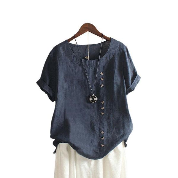 womens and blouses ladies vintage tunic 2020 summer cotton linen baggy short sleeve loose plus size shirt clothing, White
womens and blouses ladies vintage tunic 2020 summer cotton linen baggy short sleeve loose plus size shirt clothing, White