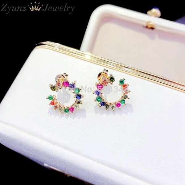 5pairs zyz334-9378 rainbow cz flower shape earring for women girls, delicate crystal zirconia earring stud jewelry 210202, Golden;silver
5pairs zyz334-9378 rainbow cz flower shape earring for women girls, delicate crystal zirconia earring stud jewelry 210202, Golden;silver