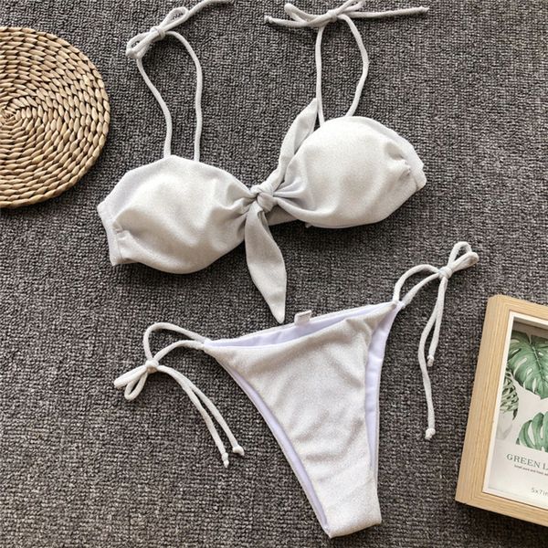 bikinx knot deep v swimwear women 2020 yellow bikini push up swimsuit female summer thong bathing suit ribbed micro bikini y1120, White;black
bikinx knot deep v swimwear women 2020 yellow bikini push up swimsuit female summer thong bathing suit ribbed micro bikini y1120, White;black