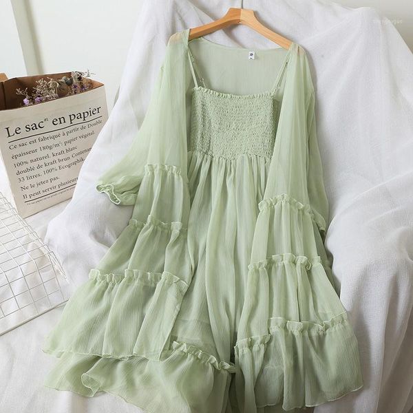 2020 women summer chiffon beach long coat + dress strap maxi 2 piece sets off shoulder bohemian style sleeveless suit h1221, White
2020 women summer chiffon beach long coat + dress strap maxi 2 piece sets off shoulder bohemian style sleeveless suit h1221, White