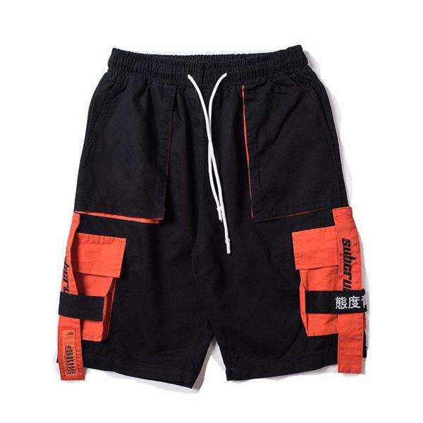 men's shorts side ribbon multi pockets cargo mens casual summer hip hop baggy patchwork streetwear male joggers short trousers, White;black
men's shorts side ribbon multi pockets cargo mens casual summer hip hop baggy patchwork streetwear male joggers short trousers, White;black