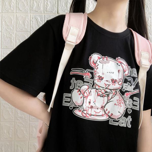 female cartoon bear tees short sleeve punk gothic print ulzzang clothes kawaii harajuku album aesthetic vintage women tshirt, White
female cartoon bear tees short sleeve punk gothic print ulzzang clothes kawaii harajuku album aesthetic vintage women tshirt, White