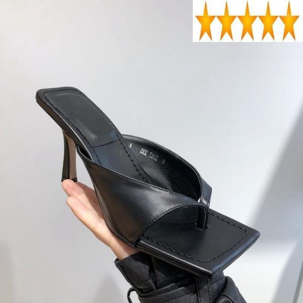 designer summer women square new toe flip flop office ladies high heels shoes slip on slides genuine leather sandals1, Black
designer summer women square new toe flip flop office ladies high heels shoes slip on slides genuine leather sandals1, Black