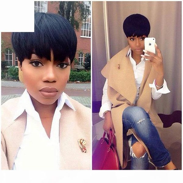 new arrivel cut straight human hair wigs pixie half hairstyles lace front wigs short brazilian 100 virgin human hair wigs for black women, Black;brown
new arrivel cut straight human hair wigs pixie half hairstyles lace front wigs short brazilian 100 virgin human hair wigs for black women, Black;brown