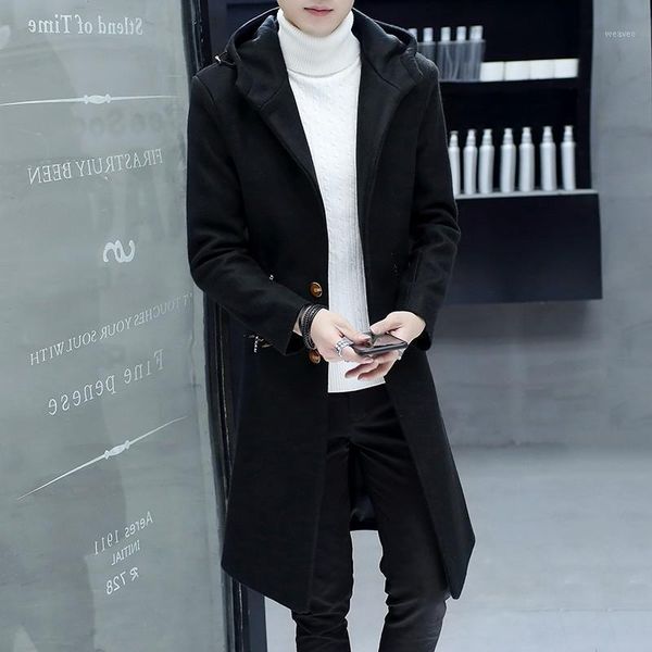 knee length hooded fashion mens woolen coats winter new korean single breasted slim fit long sleeve male trench coats plus size1, Tan;black
knee length hooded fashion mens woolen coats winter new korean single breasted slim fit long sleeve male trench coats plus size1, Tan;black