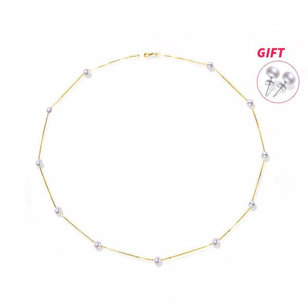 chains xf800 18k yellow gold natural freshwater pearl necklace fine jewelry wedding gift bridal xfx233, Silver
chains xf800 18k yellow gold natural freshwater pearl necklace fine jewelry wedding gift bridal xfx233, Silver