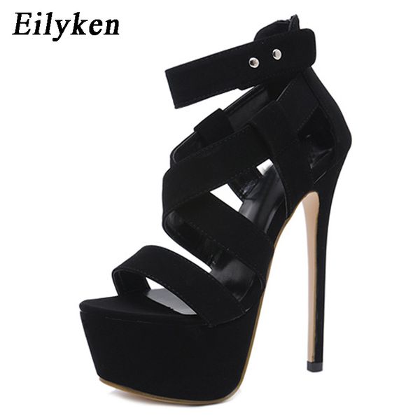 eilyken 2020 new summer women sandals gladiator buckle strap ultra very high heel fetish pumps club hollow out women sandals 0928, Black
eilyken 2020 new summer women sandals gladiator buckle strap ultra very high heel fetish pumps club hollow out women sandals 0928, Black