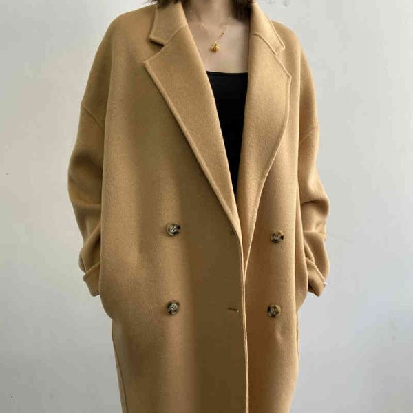 women's wool & blends winter korean high end handmade loose double breasted black long 100% coat women casual en overcoat 844s
women's wool & blends winter korean high end handmade loose double breasted black long 100% coat women casual en overcoat 844s