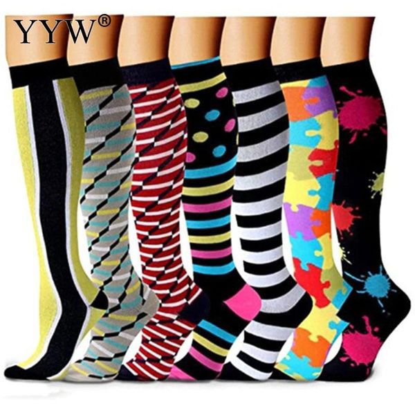 7 pair quality sport compression stockings cycling socks fit for edema, diabetes varicose veins running marathon socks, Black
7 pair quality sport compression stockings cycling socks fit for edema, diabetes varicose veins running marathon socks, Black