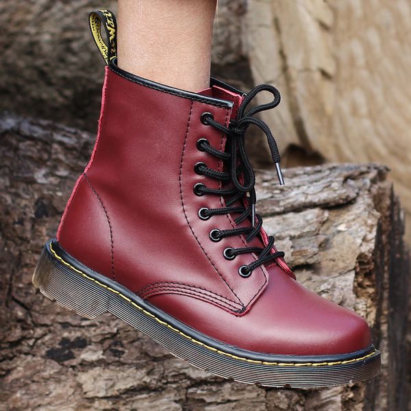 fashion woman martins boots platform hiking shoes woman leather warm winter motorcycle boots ankle shoes plus size 35-46, White;red
fashion woman martins boots platform hiking shoes woman leather warm winter motorcycle boots ankle shoes plus size 35-46, White;red